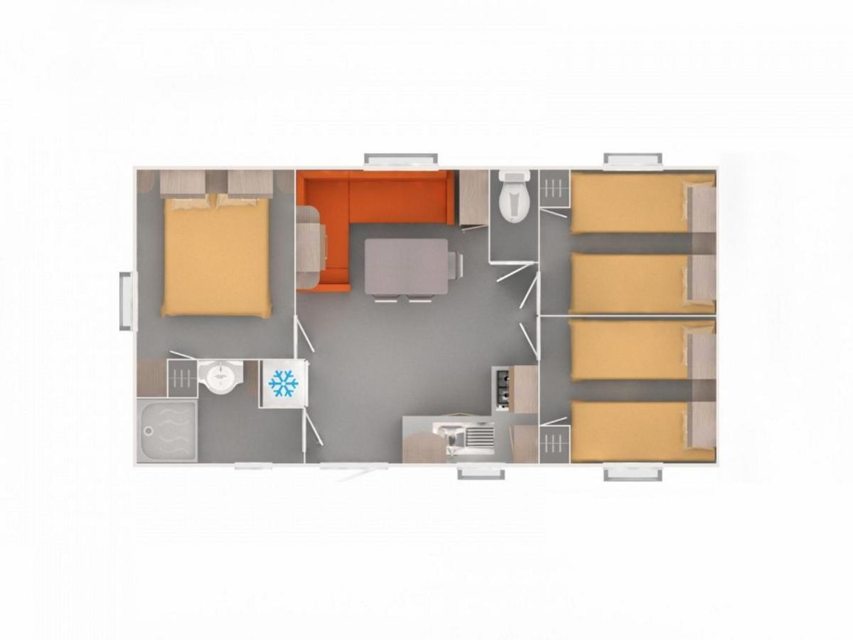 Mobilehome 8 Personnes Avec Clim Situe Aux Sables Du Midi วัลราส์-ปลาจ ภายนอก รูปภาพ